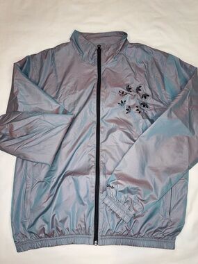adidas Iridescent Blue-Purple Bomber Jacket